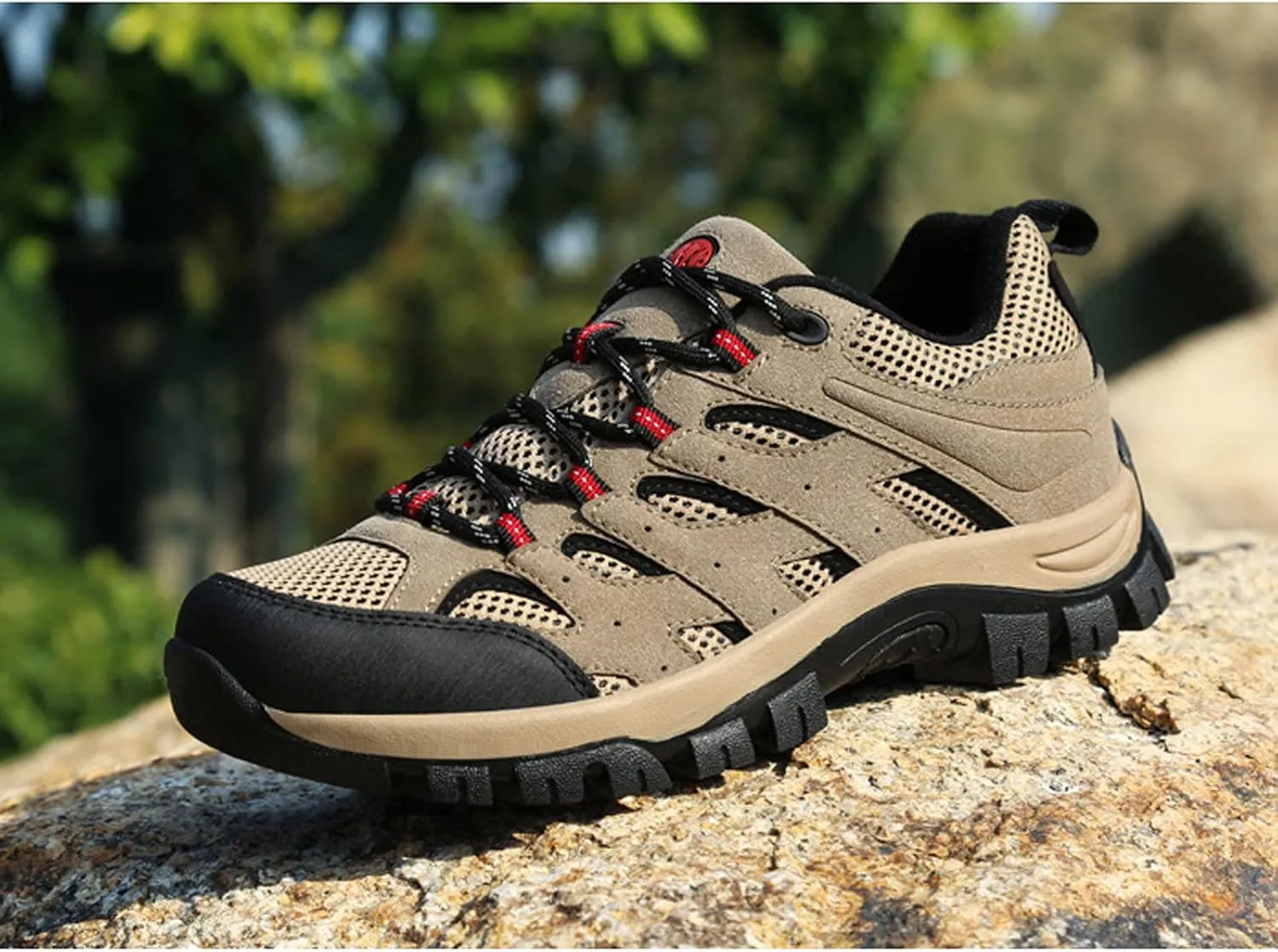 Mens Walking Shoes Breathable Hiking Shoes Climbing Running Trainers Anti Slip Lightweight Footwear Sneakers for Outdoor Trekking