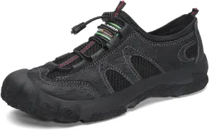 Men's Waterproof Anti Slip Hiking Shoes Lightweight Outdoor Sneakers Breathable Hike Trekking Trails Shoes