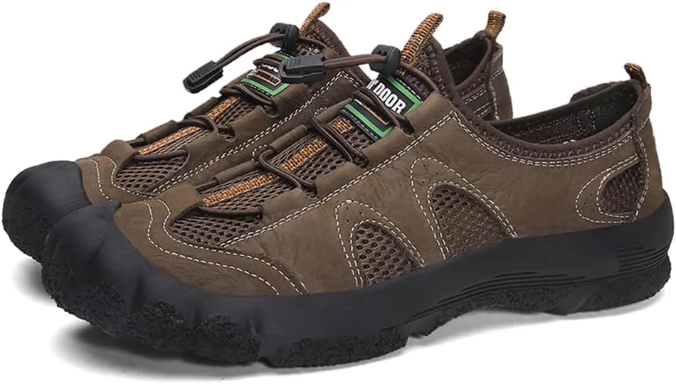 Men's Waterproof Anti Slip Hiking Shoes Lightweight Outdoor Sneakers Breathable Hike Trekking Trails Shoes