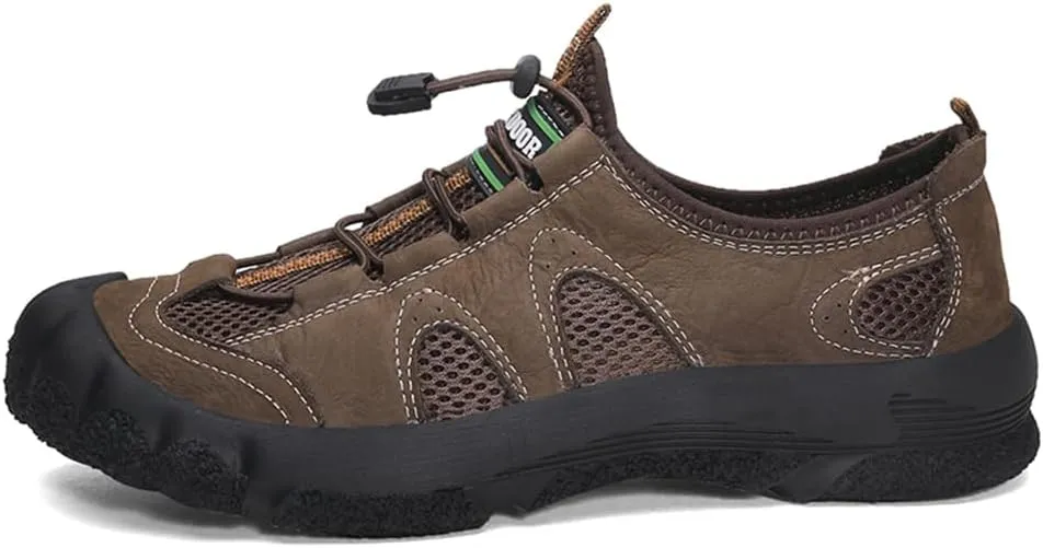 Men's Waterproof Anti Slip Hiking Shoes Lightweight Outdoor Sneakers Breathable Hike Trekking Trails Shoes