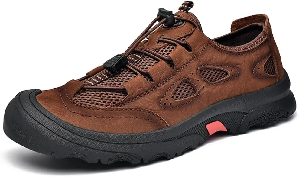 Men's Waterproof Hiking Shoes Lightweight Anti Slip Outdoor Sneakers Breathable Hike Trekking Trails Shoe