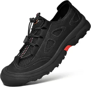 Men's Waterproof Hiking Shoes Lightweight Anti Slip Outdoor Sneakers Breathable Hike Trekking Trails Shoe