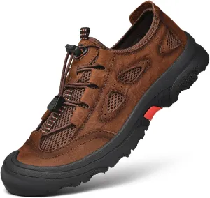 Men's Waterproof Hiking Shoes Lightweight Anti Slip Outdoor Sneakers Breathable Hike Trekking Trails Shoe