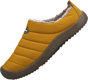Men's Waterproof Warm Plush Lined Outdoor Snow Ankle Boots,Anti-Slip Slip-on Lightweight Winter Shoes