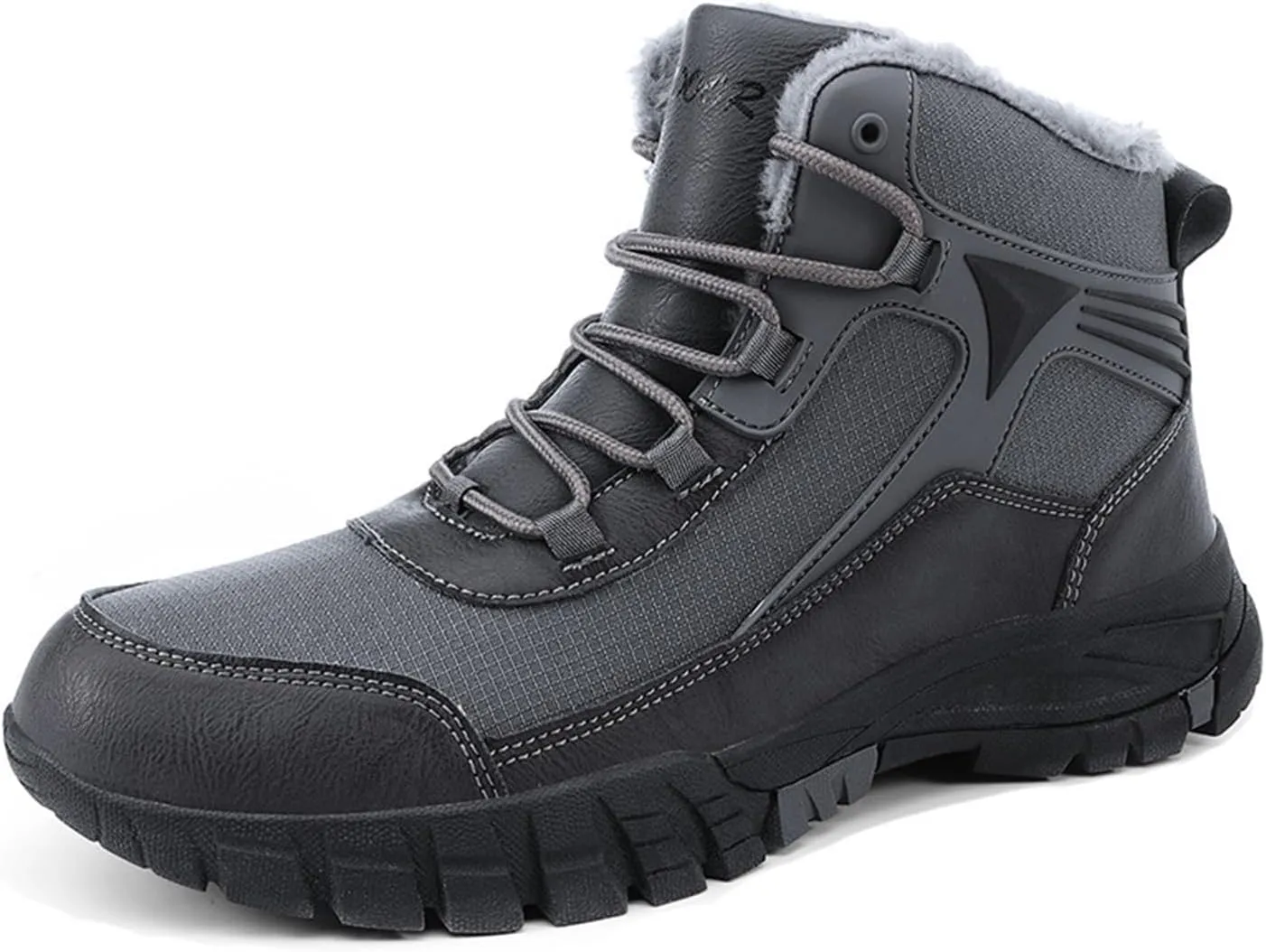 Mens Winter Boots Waterproof Insulated,Casual Warm Fur Lined Snow Boots for Men,Comfortable Walking Hiking Winter Ankle Boots,Slip Resistant