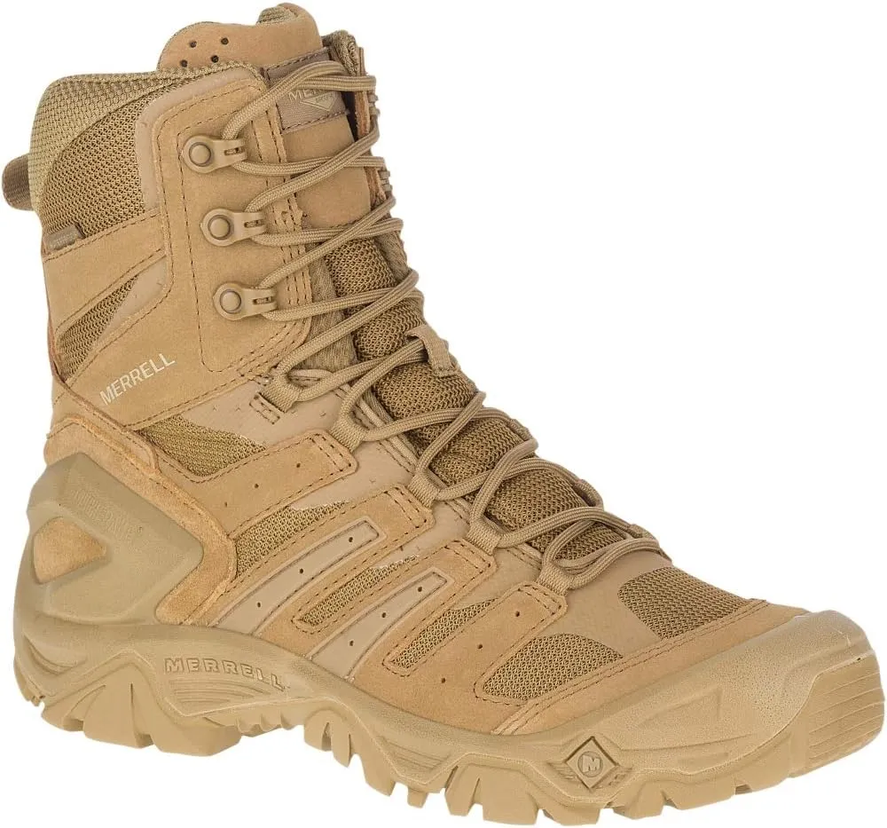 Merrell Mens Strongfield Tactical 6 Waterproof Boots, Breathable & Comfortable Work Combat Hiking Shoes