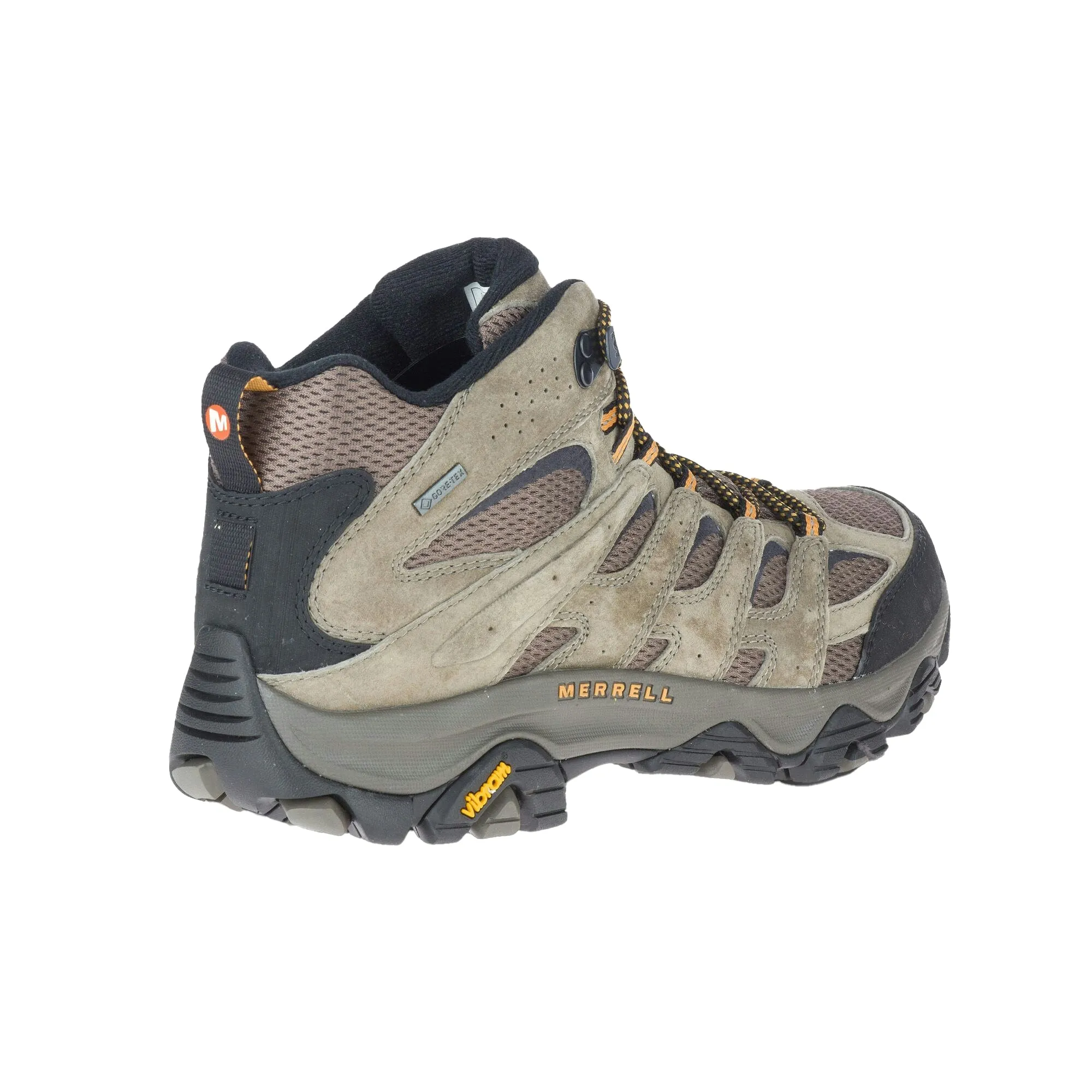 Merrell Moab 3 Leather Mid Goretex Waterproof Boots Walnut