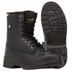 Nats Men's Safety Work Boots S320 | CSA 8" Full Grain Leather Steel Toe and Plate, Double Density PU Outsoles, Oil Resistant | Sizes 7-14
