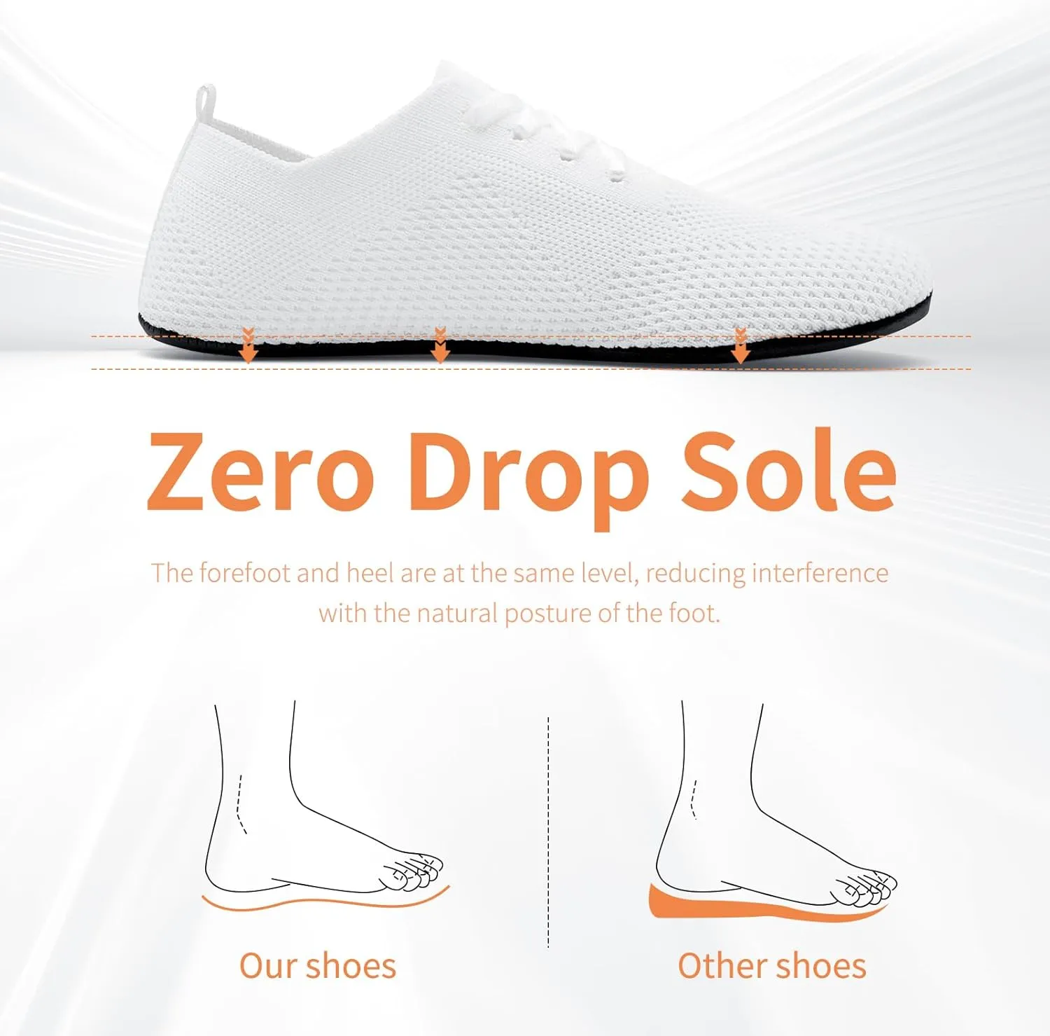 Oltyutc Women's Wide Minimalist Barefoot Shoes Zero Drop Tennis Running Shoes Slip On Walking Sneakers Gym Workout Trail Trainers