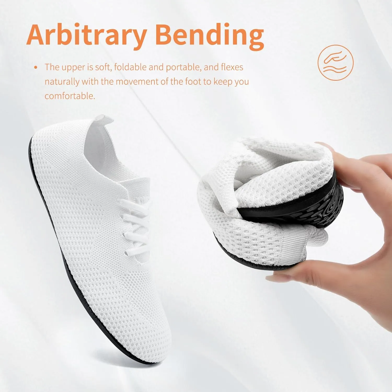 Oltyutc Women's Wide Minimalist Barefoot Shoes Zero Drop Tennis Running Shoes Slip On Walking Sneakers Gym Workout Trail Trainers