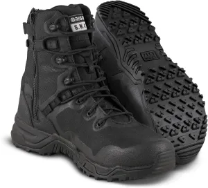 Original S.W.A.T. Alpha Fury Unisex Leather Shoes 8" Side Zip  Polyester Mesh  Microfibre PU Upper
