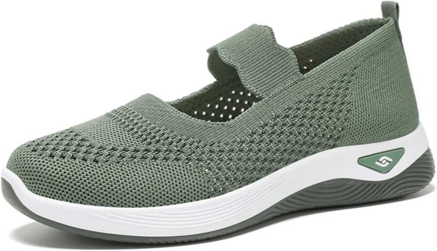 Orthopedic Woven Breathable Shoes Womens Arch Support Walking Shoes Slip On Diabetic Foam Sneakers Lightweight Soft Sole Walking Sneakers