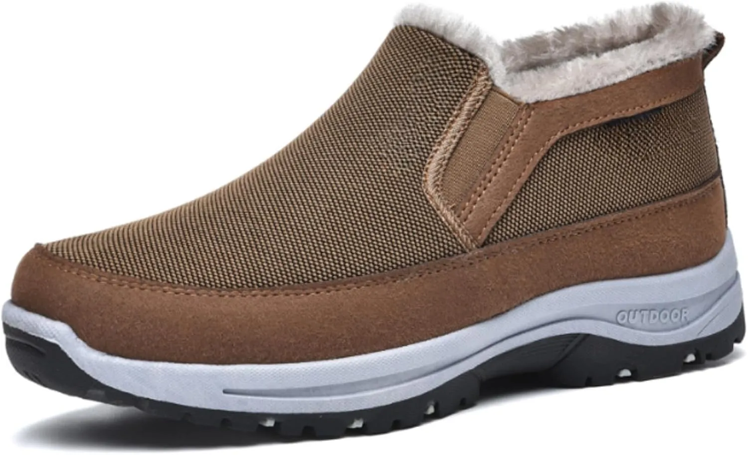 Orthowalkway Mens Shoes Plush Mens Orthopedic Slip On Shoes Outdoor Non Slip Orthopedic Sneakers