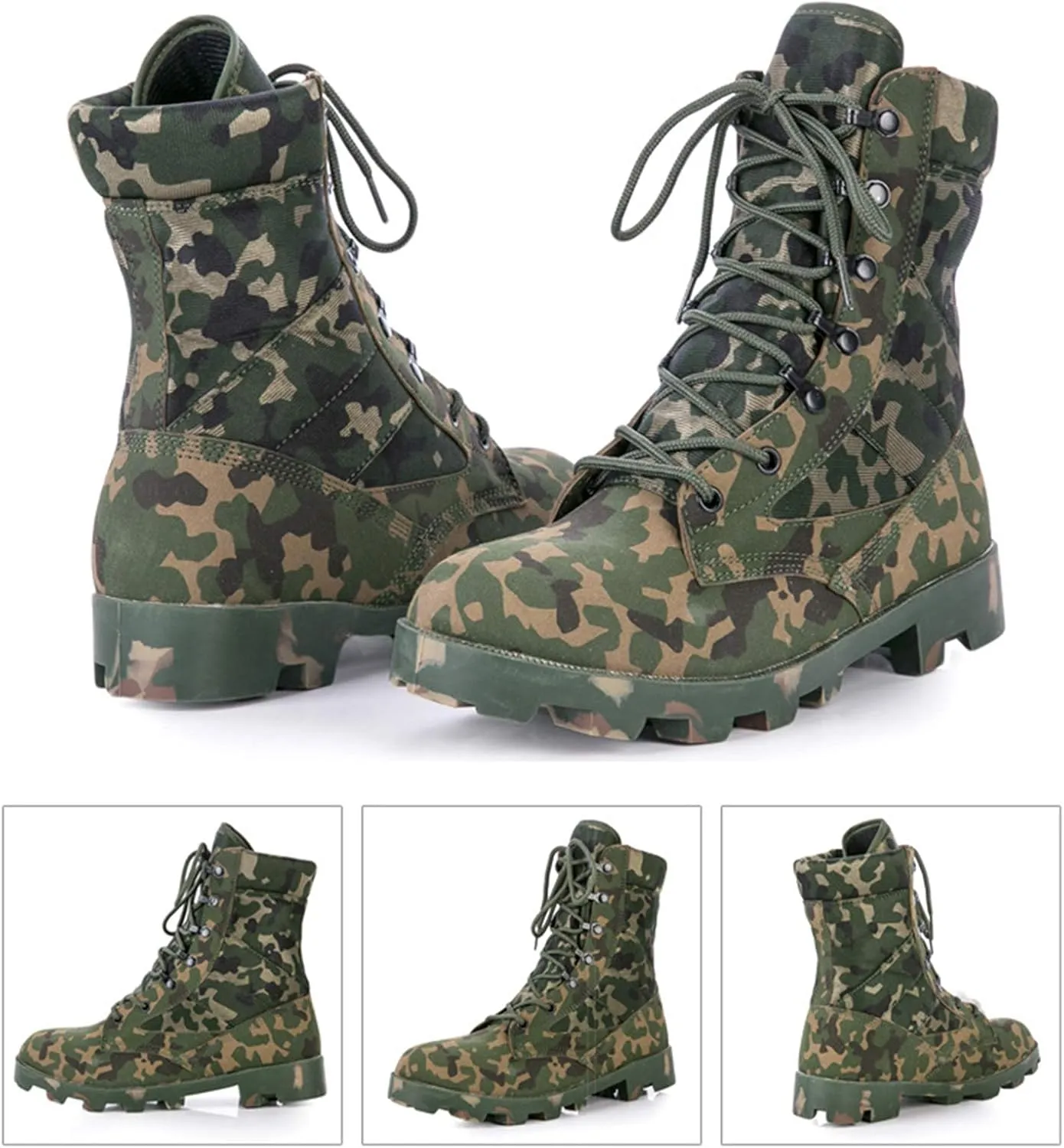 Outdoor Tactical Boots, Men Camouflage Military Combat Boots, Non-Slip Wearable Hiking Shoes, Autumn Hiking Shoes, Comfortable Breathable,41
