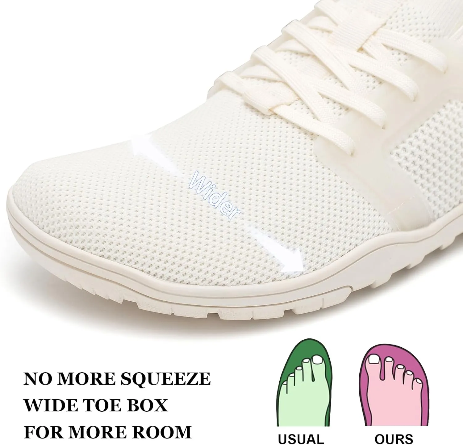 Pulltop Barefoot Trail Running Shoes for Womens - Wide Toe Box | Zero Drop Sole | Minimalist Crossfit Training Shoes