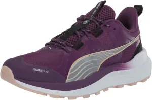 PUMA Women's Reflect Lite Trail Running Shoes, Crushed Berry-Black-White, 9