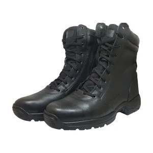 QUIVE SEGA Combat 3.O Mid-Calf Black Leather Boots