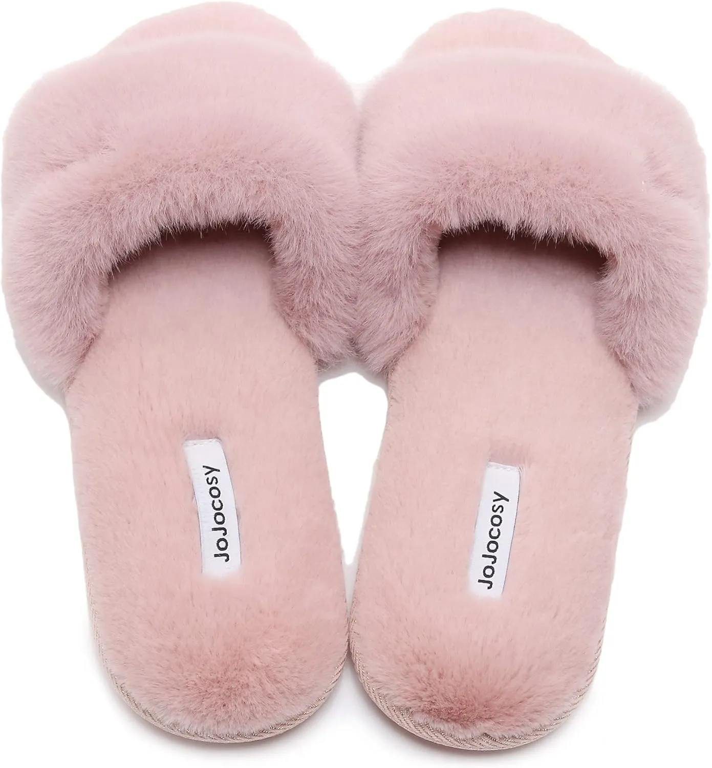 Rabbit Model Ladys Comfortable Fuzzy Memory Foam Scuff Womens Fashion Plush Peep-Toe Relaxing Indoor Slippers