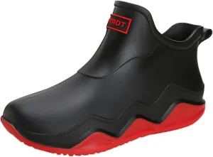 Rain Boots Women Wide Width Mens Grounded Footwear Women's Black Booties Heels Barefoot Shoes Mens Rain Boots Slip On Non-Slip Rubber Waterproof Mens Boots Casual