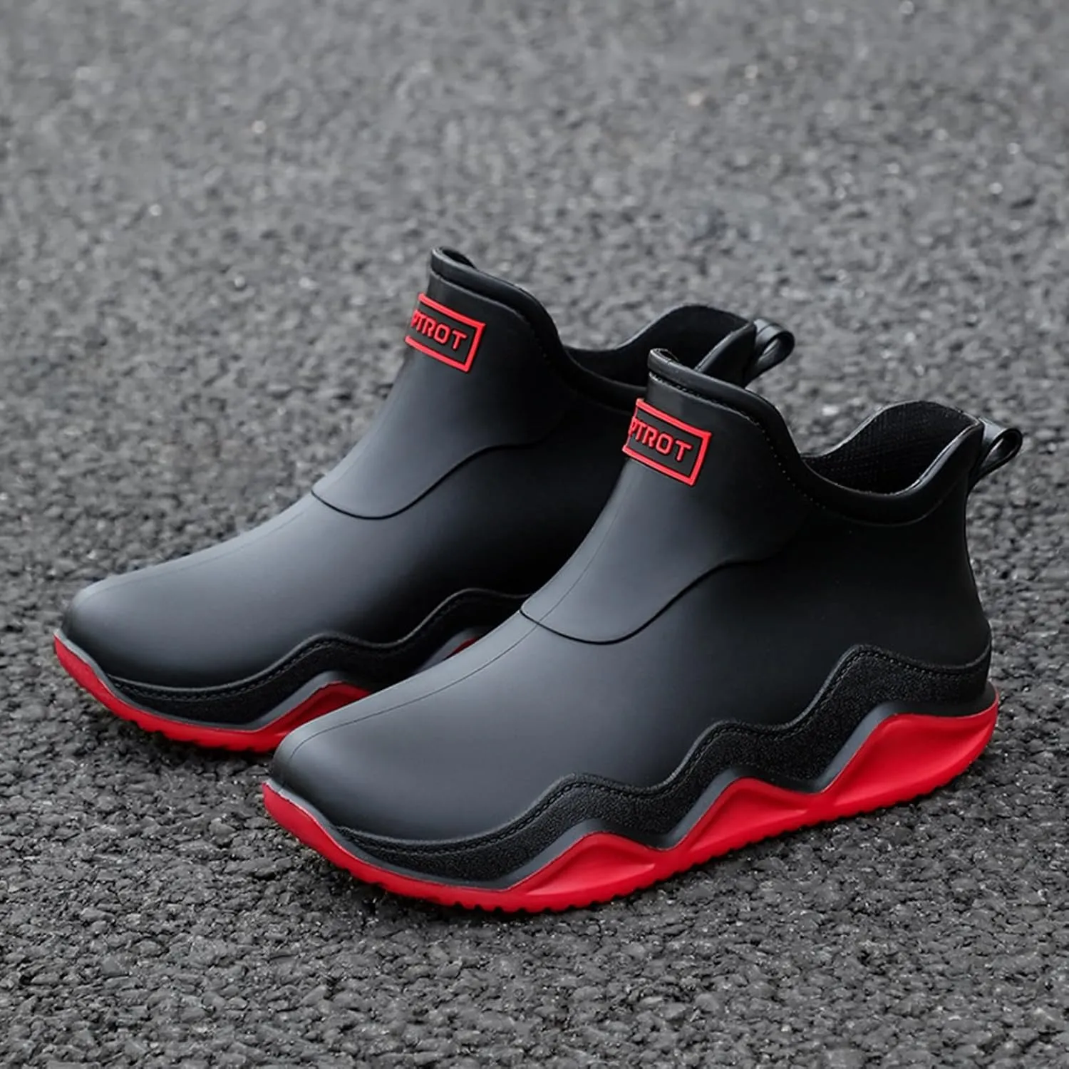 Rain Boots Women Wide Width Mens Grounded Footwear Women's Black Booties Heels Barefoot Shoes Mens Rain Boots Slip On Non-Slip Rubber Waterproof Mens Boots Casual