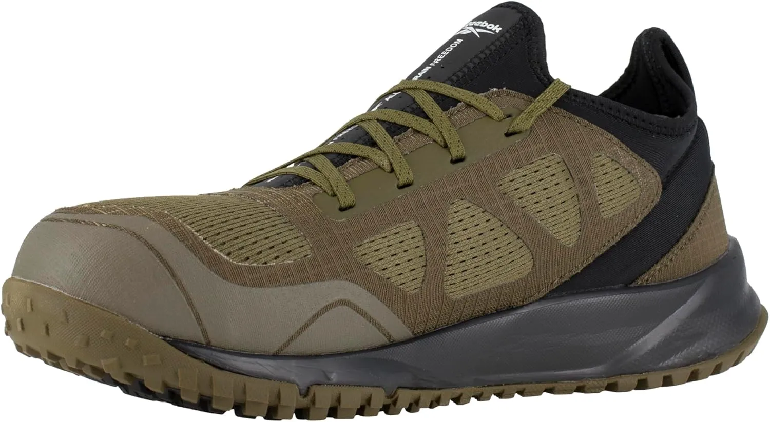 Reebok Men's Rb4090 All Terrain Safety Steel Toe Trail Running Work Shoe Black