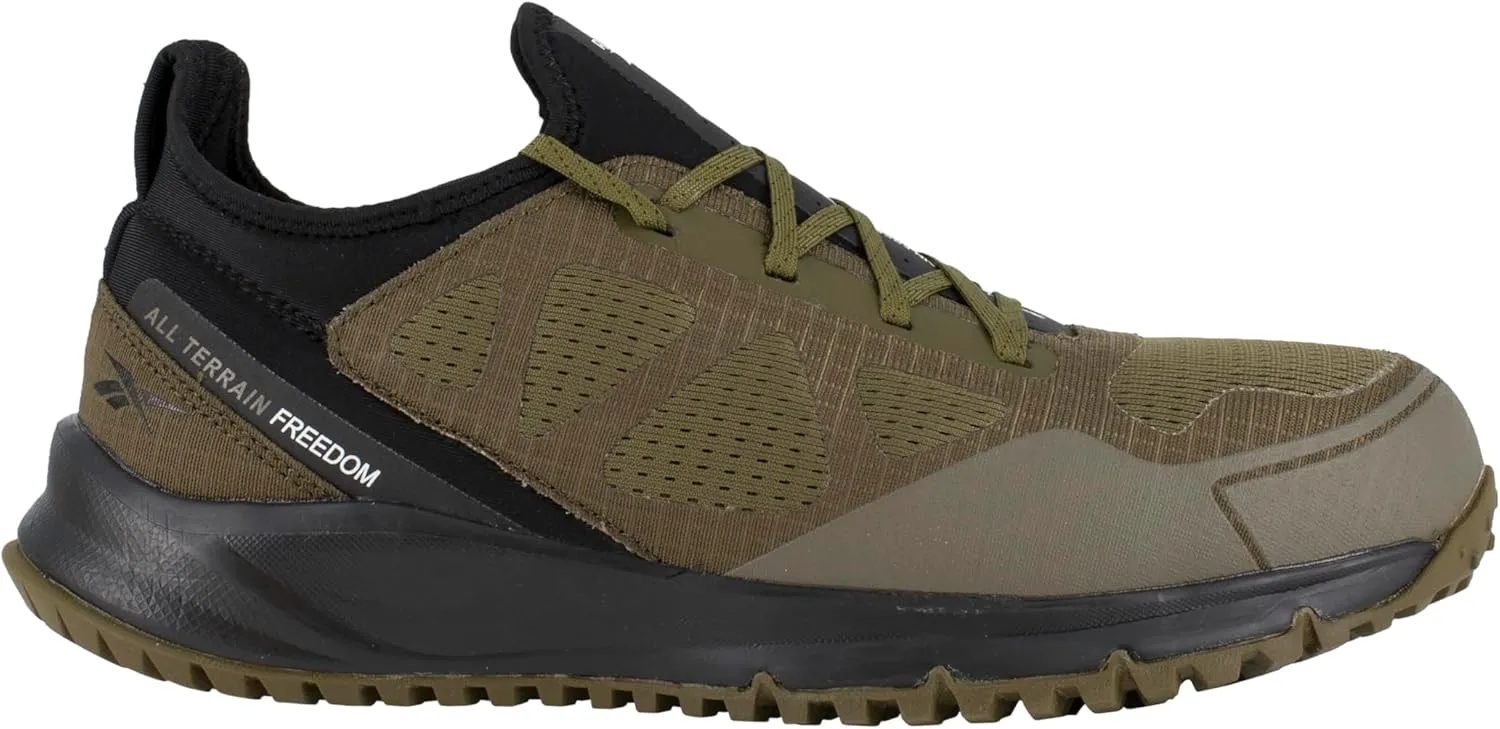 Reebok Men's Rb4090 All Terrain Safety Steel Toe Trail Running Work Shoe Black
