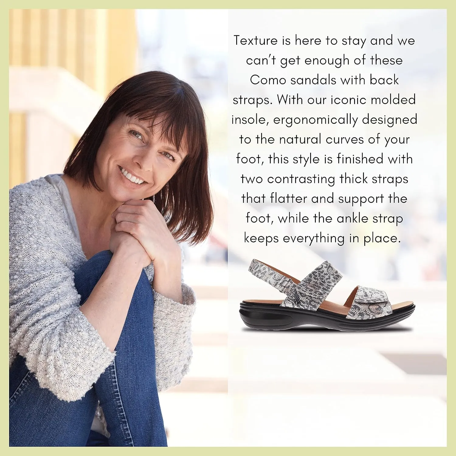Revere Como Womens Sandals with Back Strap - Premium Leather, Adjustable Fit, Orthotic-Friendly, Shock-Absorbing - Stylish & Comfortable for Travel & Daily Wear