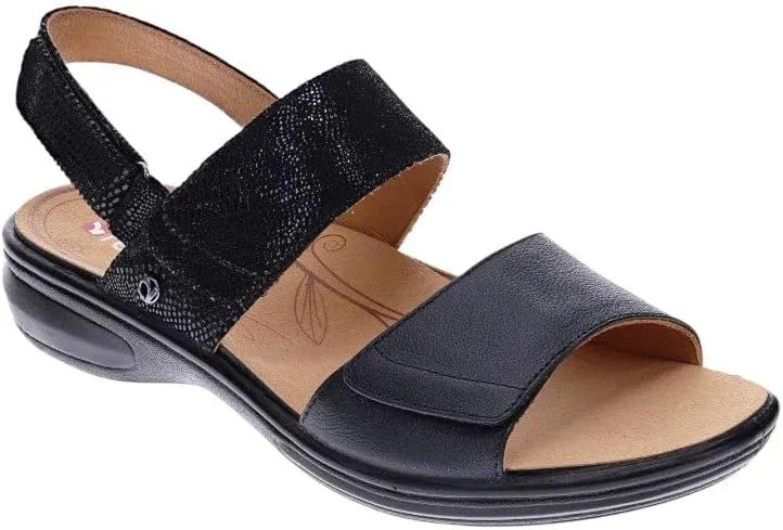 Revere Como Womens Sandals with Back Strap - Premium Leather, Adjustable Fit, Orthotic-Friendly, Shock-Absorbing - Stylish & Comfortable for Travel & Daily Wear