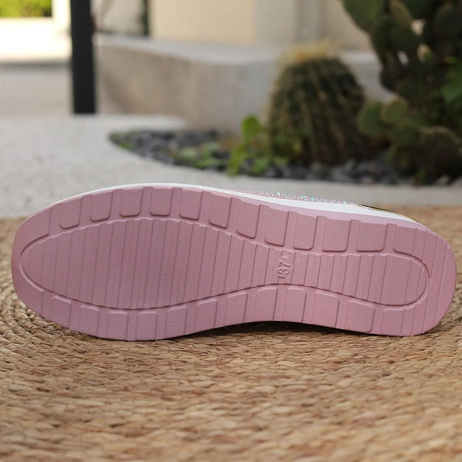 Rhinestone Sneakers for Women 2025,Women's Rhinestone Mesh Slip-On Walking Shoes Fashion Breathable Spakle Glitter Sneaker Orthopedic Wedge Lightweight Shoes Sparkly Bling Loafer