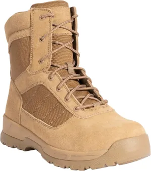 Rothco Guardian AR 670-1 Coyote Brown Composite Toe Tactical Boots  8 Inch  Waterproof Duty Footwear