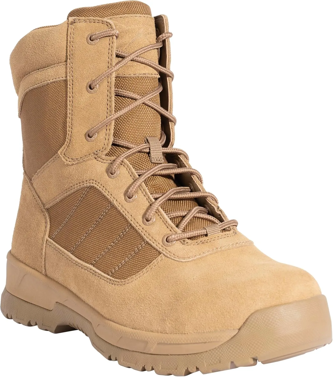 Rothco Guardian AR 670-1 Coyote Brown Composite Toe Tactical Boots  8 Inch  Waterproof Duty Footwear
