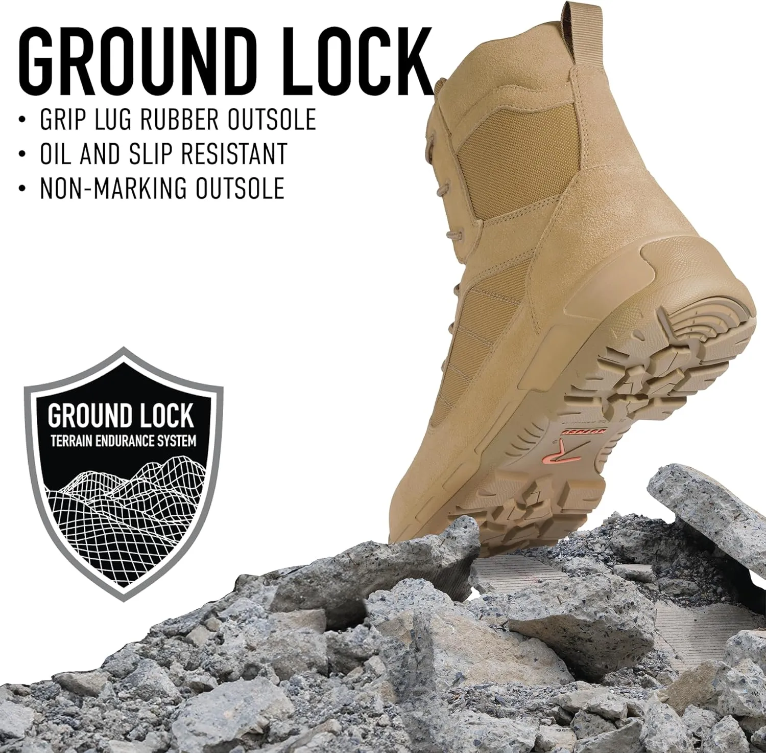 Rothco Guardian AR 670-1 Coyote Brown Composite Toe Tactical Boots  8 Inch  Waterproof Duty Footwear