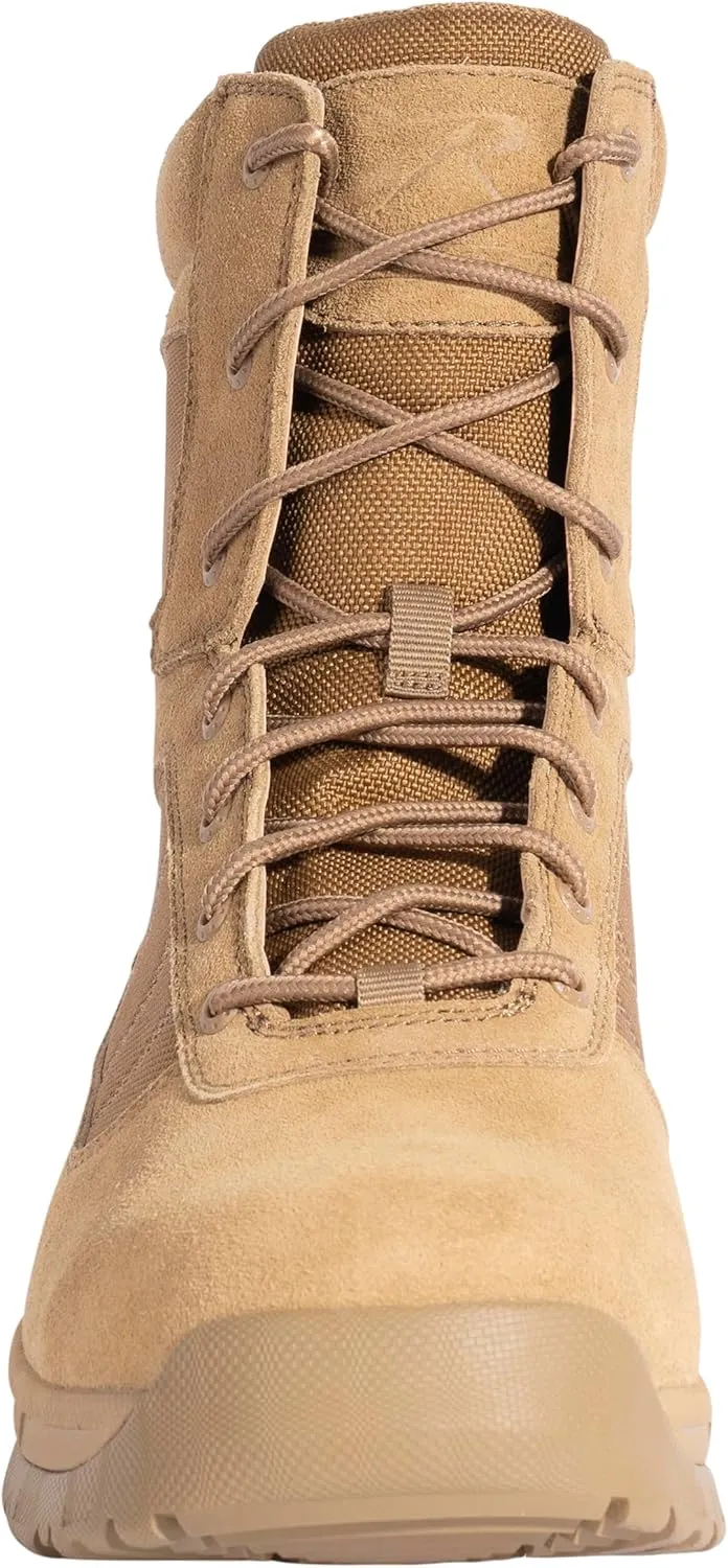 Rothco Guardian AR 670-1 Coyote Brown Composite Toe Tactical Boots  8 Inch  Waterproof Duty Footwear