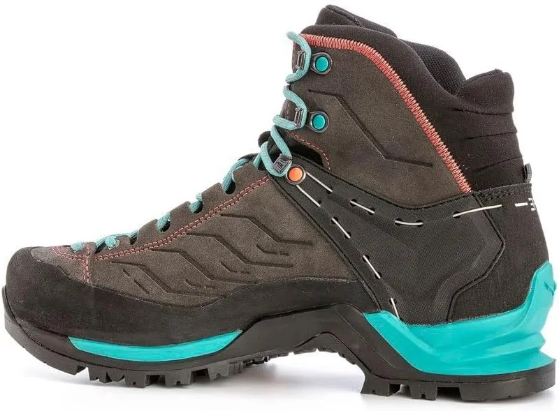 Salewa Women's Mountain Trainer Mid GTX Alpine Trekking Boot | Hiking, Alpine Climbing, Technical Approach | Gore-Tex Breathable Waterproof Protection, Vibram Sole, Durable Leather and Fabric Upper
