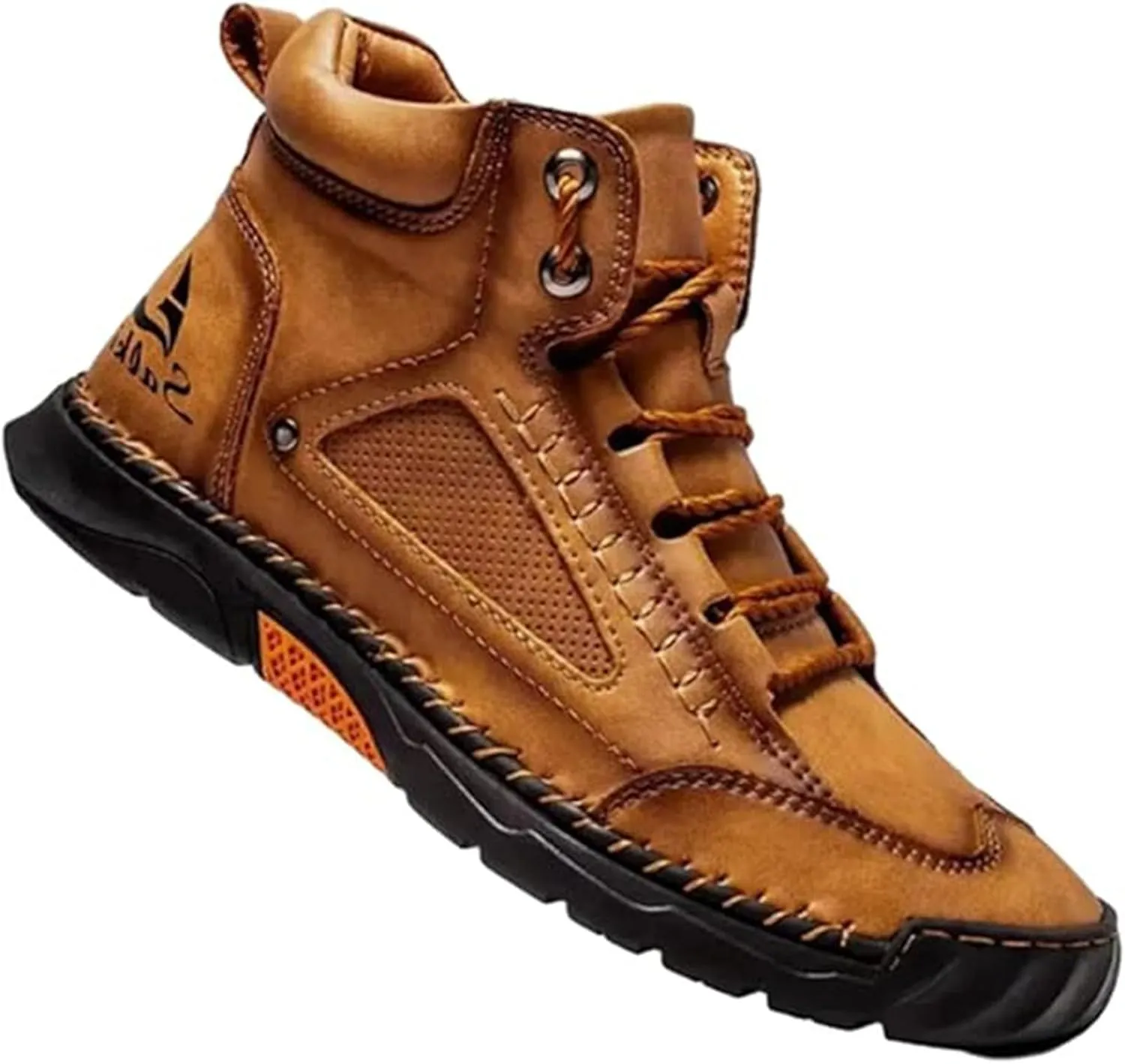 Sawbehind Men's Premium Comfortable Handmade Leather Boots  Waterproof, Arch Support, Spacious Toe Box Outdoor Leather Shoes