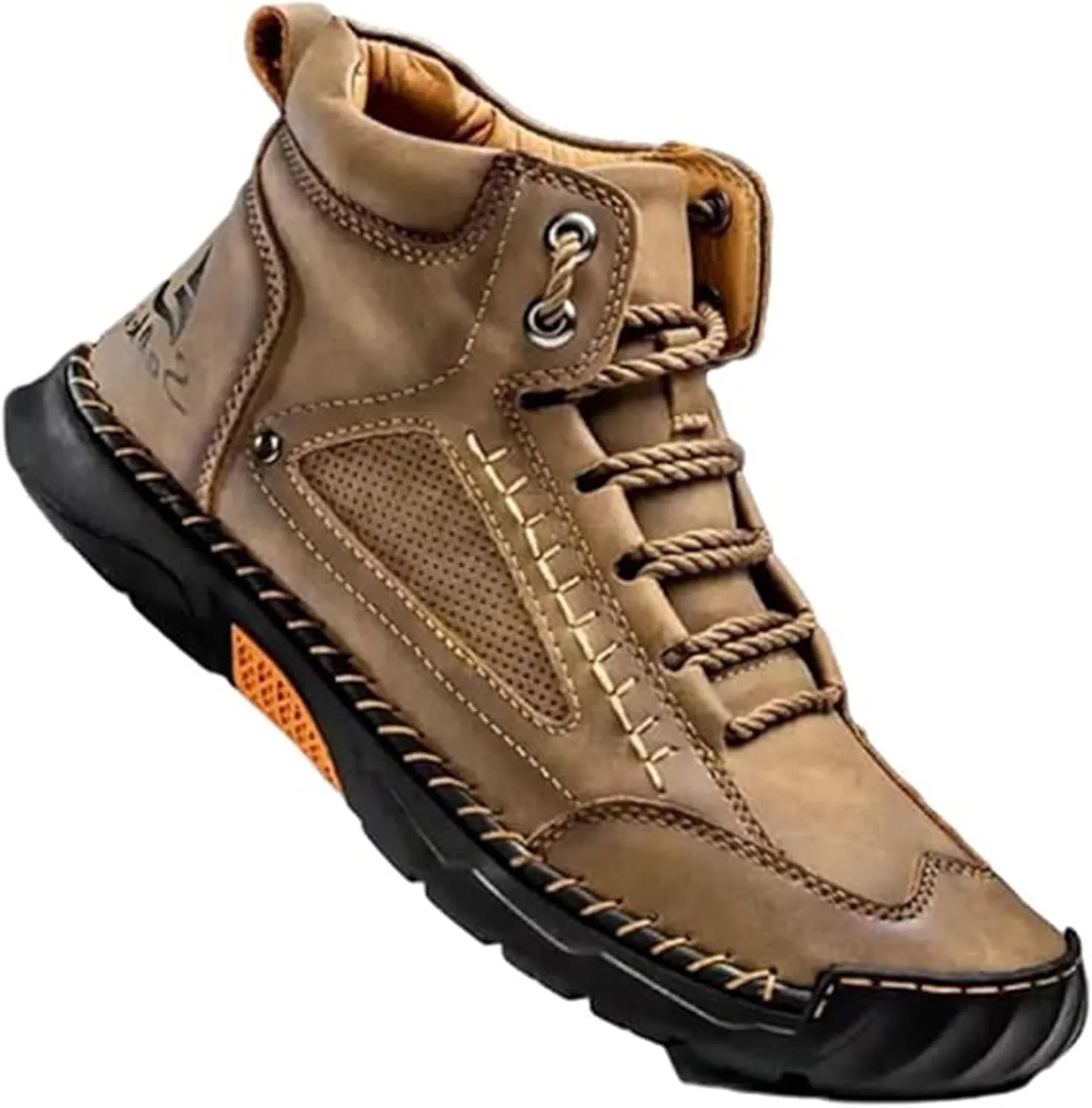 Sawbehind Men's Premium Comfortable Handmade Leather Boots  Waterproof, Arch Support, Spacious Toe Box Outdoor Leather Shoes