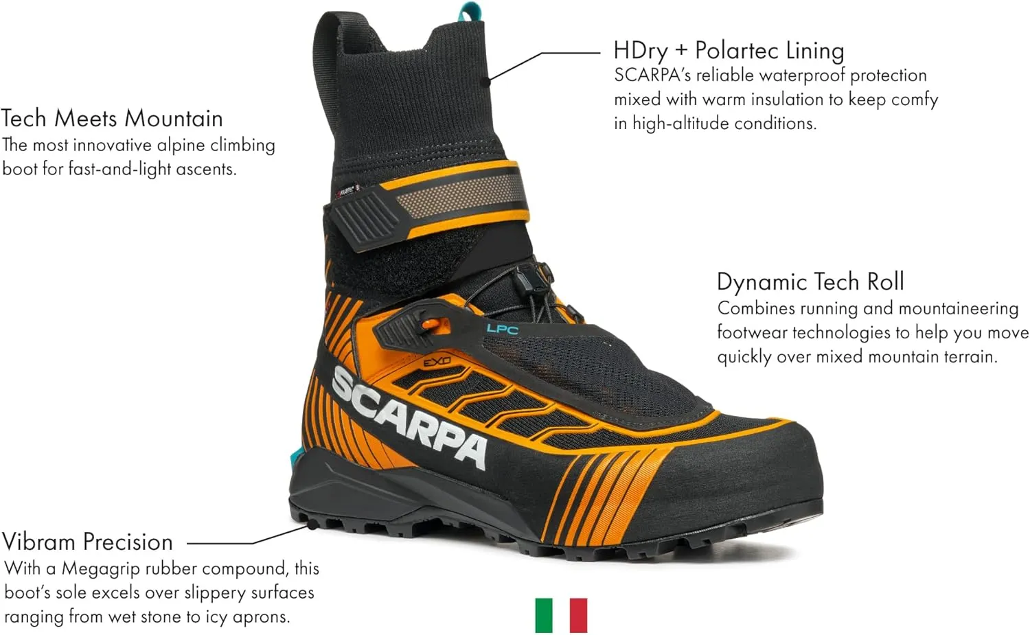 SCARPA Ribelle Tech 3 HD Waterproof Boots for Alpine Climbing and Mountaineering