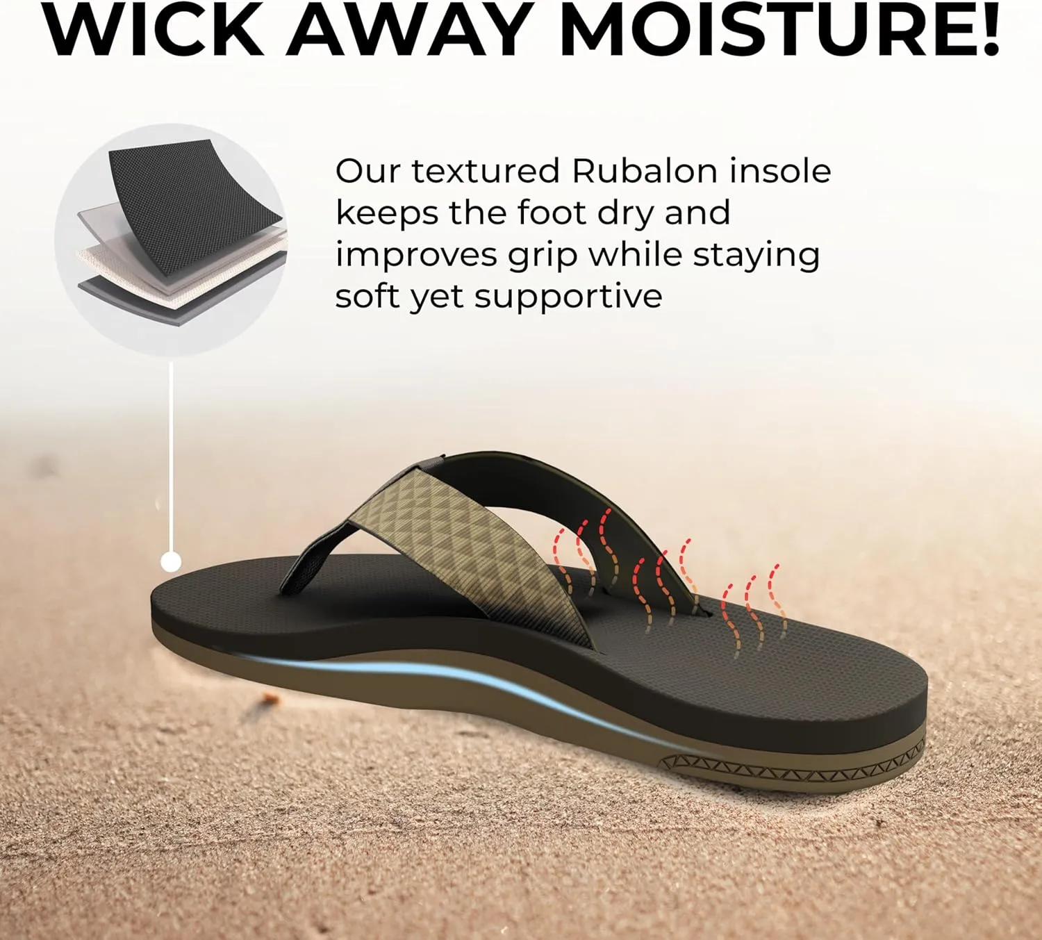 Scott Hawaii Men's Manoa Sandal | All Terrain Tread Outsole | Molded Arch With Heel Cup | Neoprene Lined Strap For All Day Comfort | Hiking Flip Flop