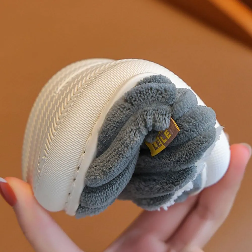 Slipper Booties, Winter Fuzzy Warm Thick-Soled Plush House Cloud Slides Children's, Sweat-Wicking, Cold-Resistant