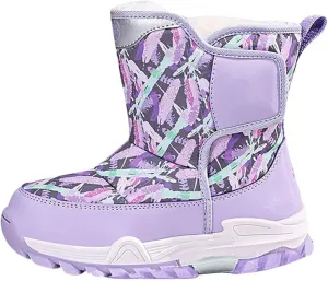 Snow Boots for Kids Boys Winter Warm Wateroof Insulated Fleece Lined Big Kids Cozy Outdoor Sneaker Hiking Boot
