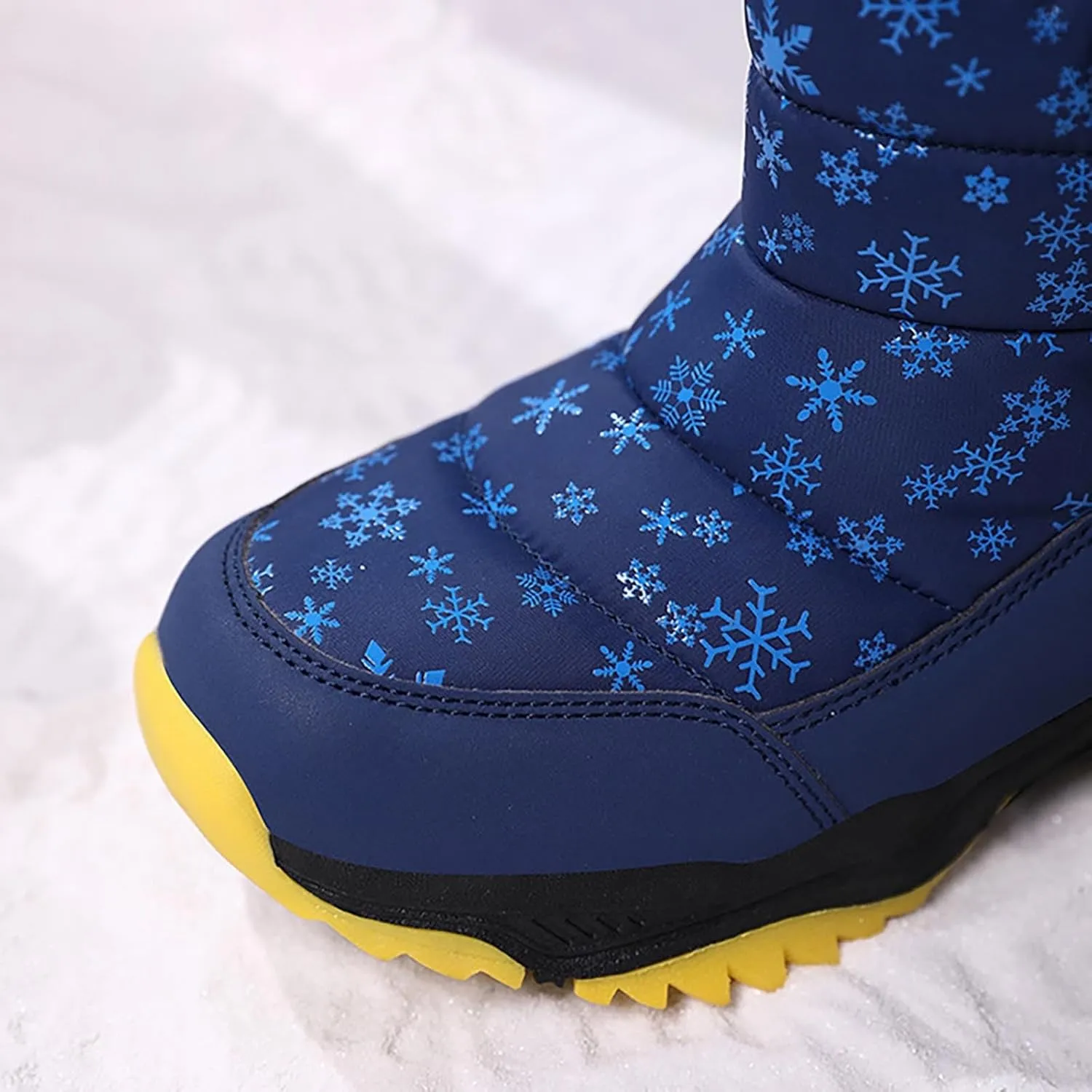 Snow Boots for Kids Boys Winter Warm Wateroof Insulated Fleece Lined Cozy Comfortable Outdoor Hiking Sneaker