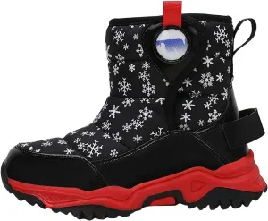 Snow Boots for Kids Boys Winter Warm Wateroof Insulated Fleece Lined Cozy Comfortable Outdoor Hiking Sneaker