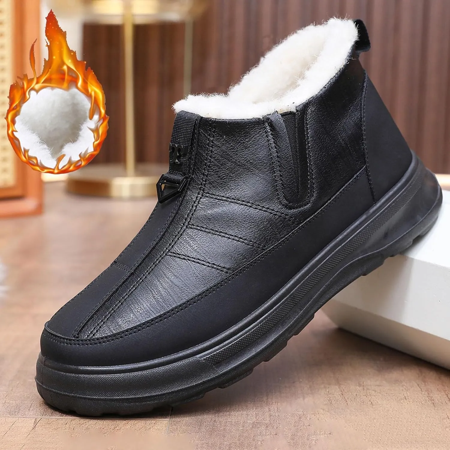 Snow Boots for Women Winter Waterproof Warm Plush Lined Booties Slip On Wide Width Outdoor Lightweight Ankle Boot