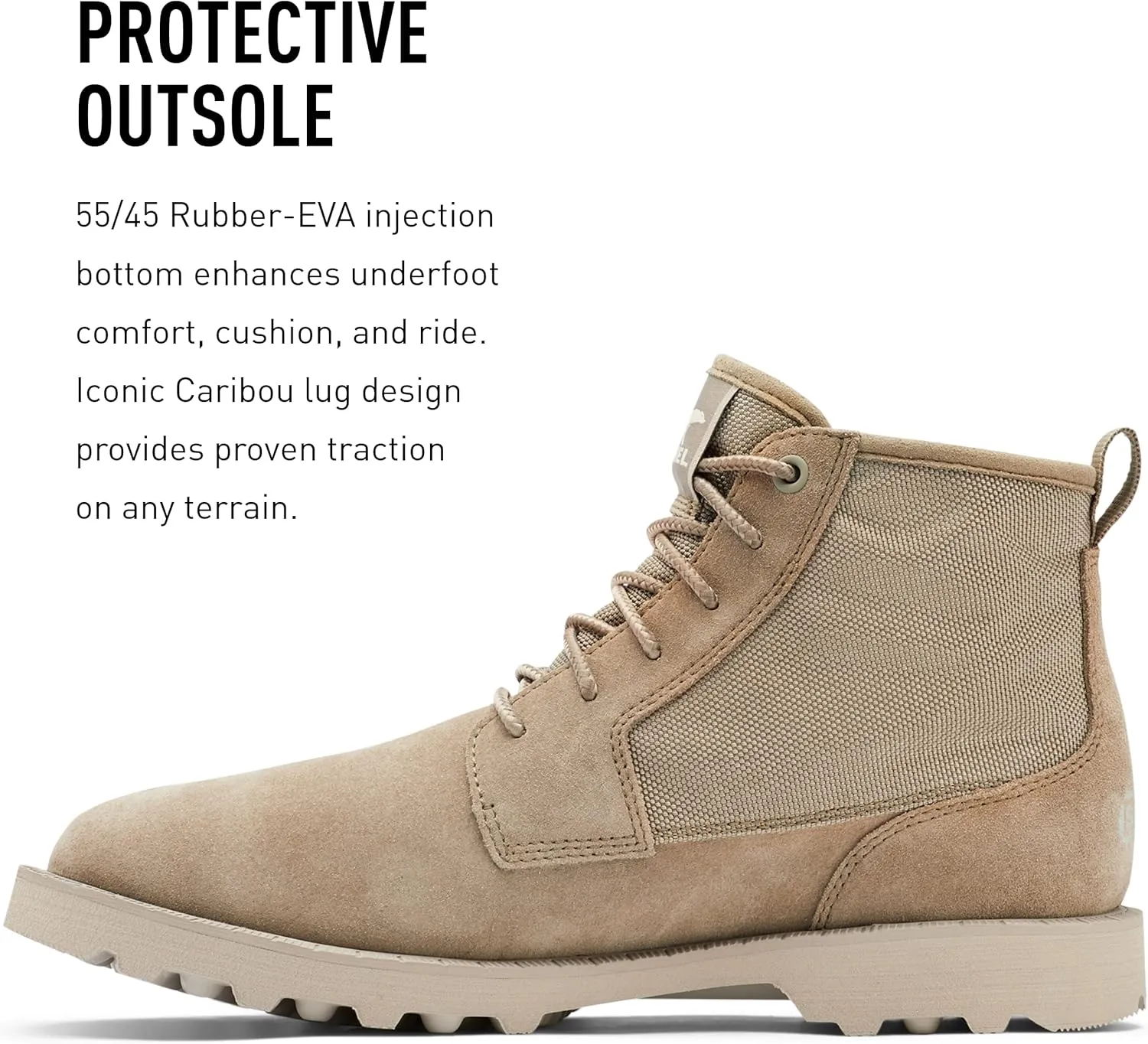 Sorel Men's Caribou Mod Chukka WP Boot — Waterproof Suede & Nylon Rain Boots