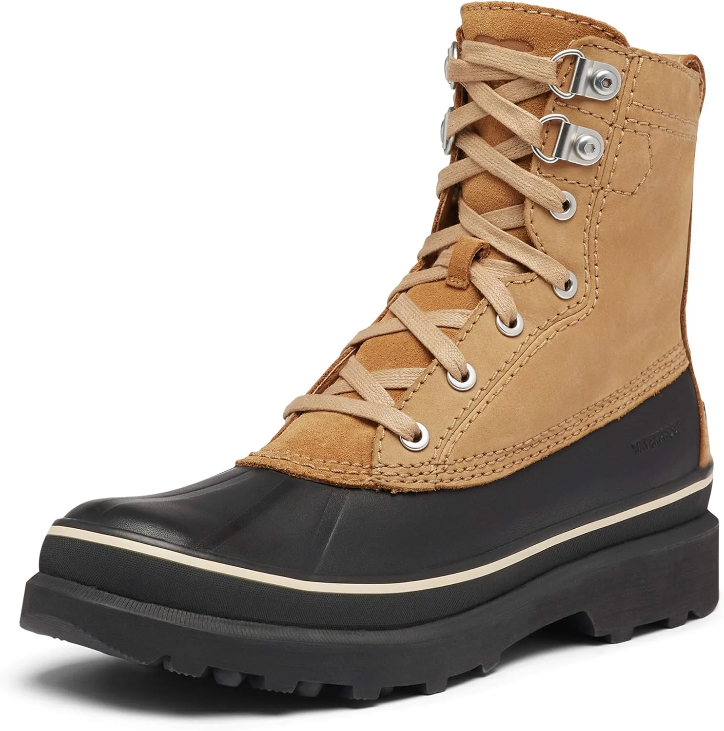 Sorel Men's Caribou Storm WP Boot - Rain and Wind - Waterproof - Buff