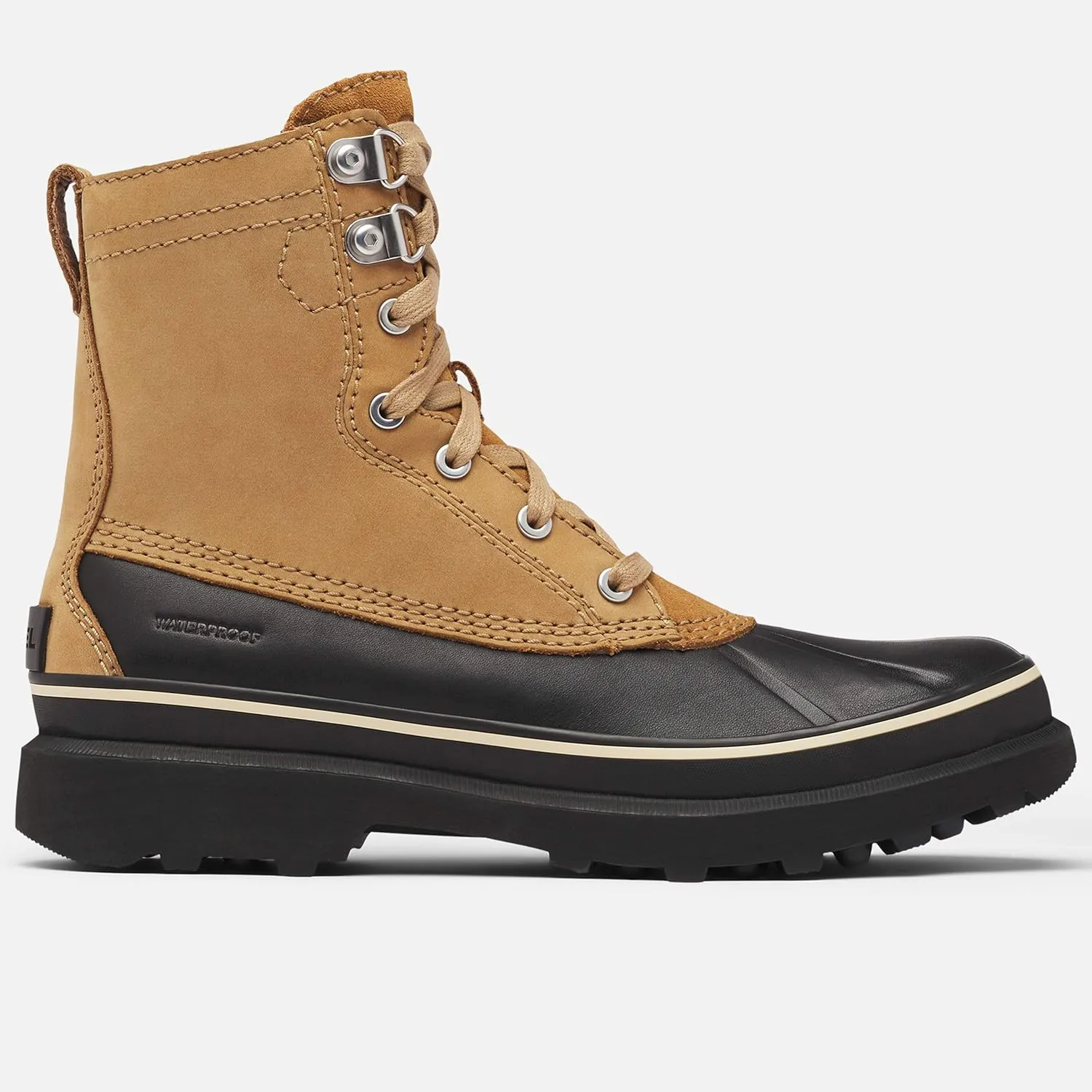 Sorel Men's Caribou Storm WP Boot - Rain and Wind - Waterproof - Buff