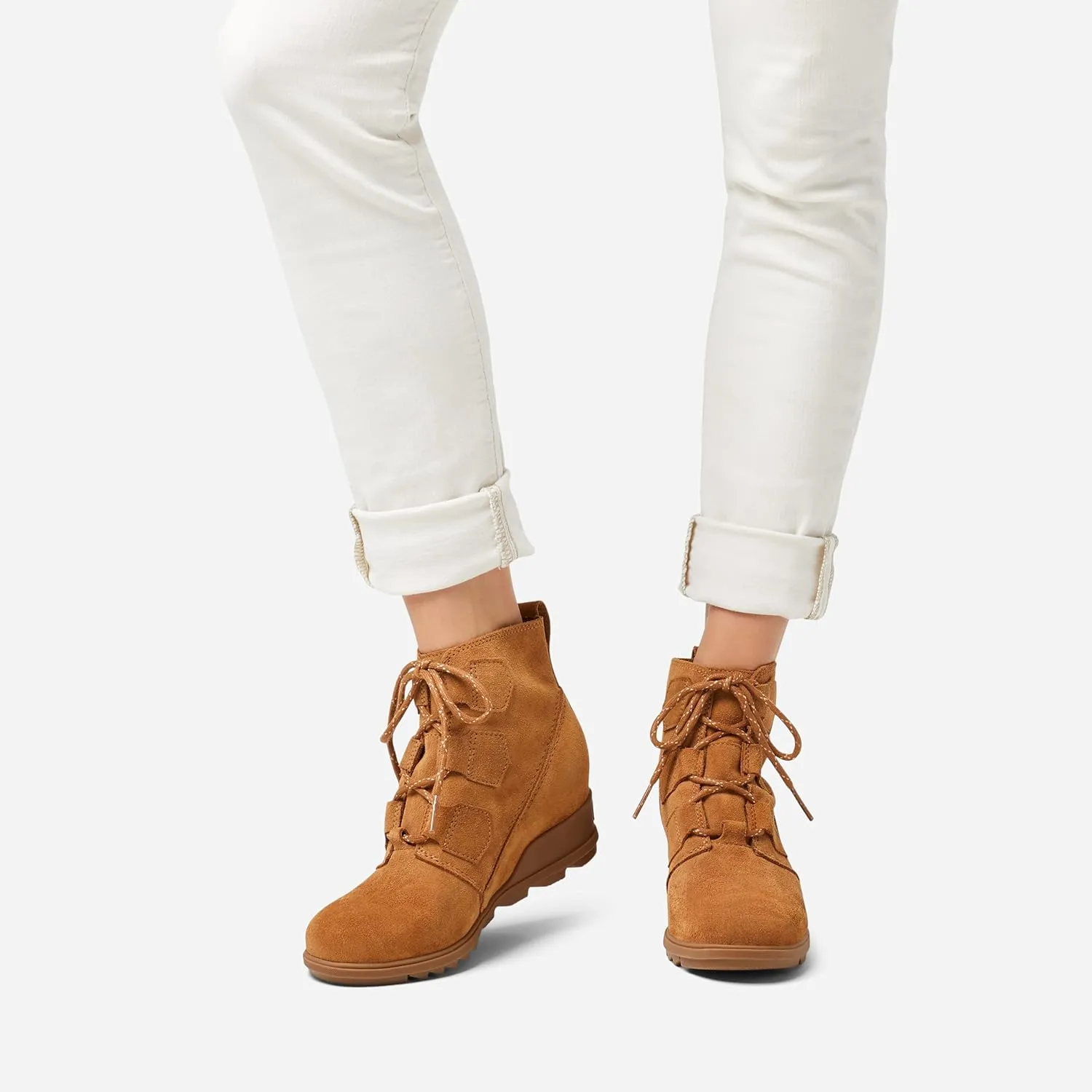 SOREL - Women's Evie Lace Waterproof Suede Ankle Bootie