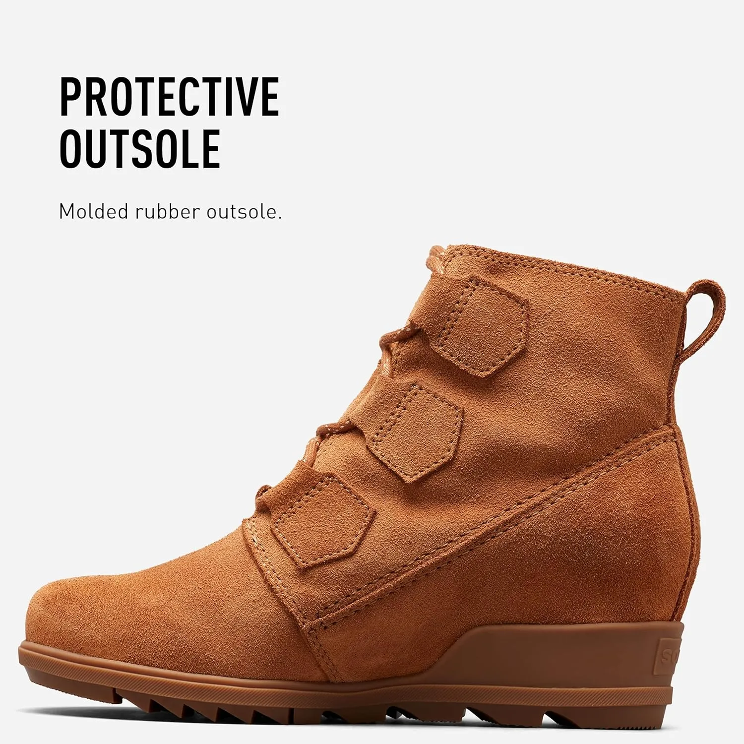 SOREL - Women's Evie Lace Waterproof Suede Ankle Bootie