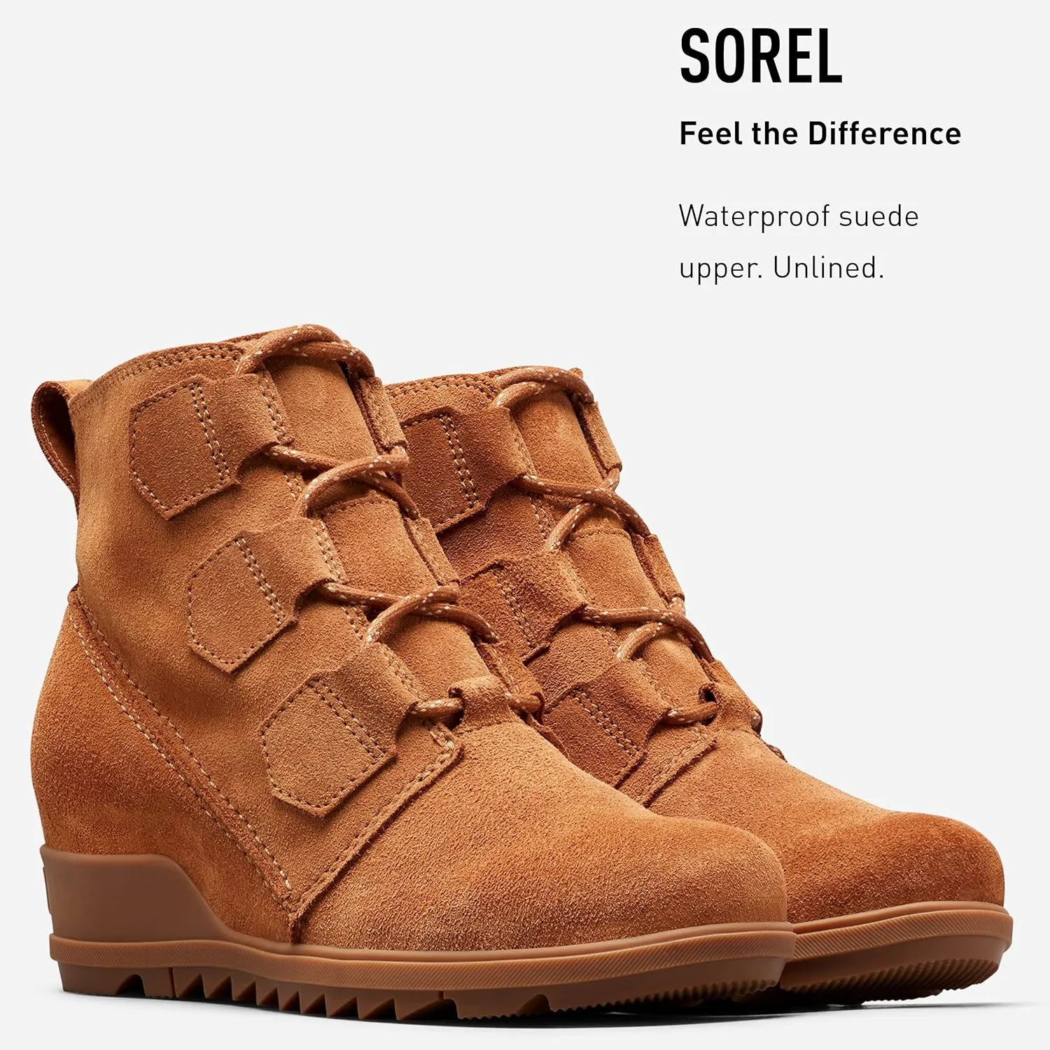 SOREL - Women's Evie Lace Waterproof Suede Ankle Bootie