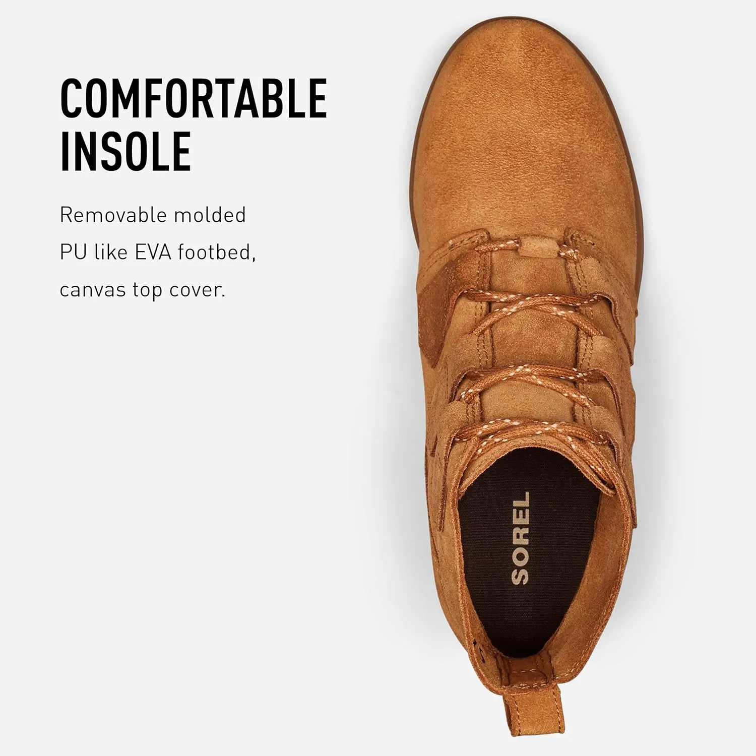 SOREL - Women's Evie Lace Waterproof Suede Ankle Bootie